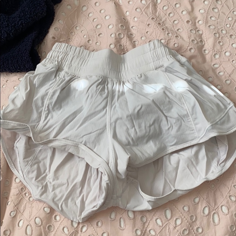 White Lululemon shorts